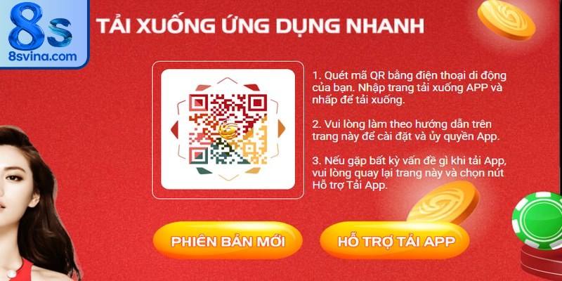 Tải app 8S cực kỳ đơn giản, nhanh chóng thông qua đường link